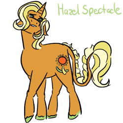 Size: 894x894 | Tagged: safe, artist:lieutenantcactus, idw, character:sunflower spectacle, species:pony, species:unicorn, g4, female, leonine tail, mare, simple background, solo, transparent background