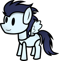 Size: 1142x1175 | Tagged: safe, artist:fineprint-mlp, artist:urpleb3atin, character:soarin', species:pony, male, paper mario, simple background, solo, style emulation, super mario bros., transparent background