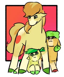 Size: 820x974 | Tagged: safe, artist:lieutenantcactus, artist:polyquestria, character:braeburn, oc, species:pony, brother and sister, female, male, siblings