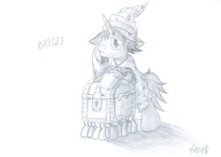 Size: 1024x724 | Tagged: safe, artist:piterq12, species:pony, discworld, luggage, ponified, rincewind, the luggage