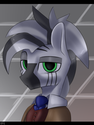 Size: 1500x2000 | Tagged: safe, artist:endelthepegasus, oc, species:pony, species:zebra, clothing, looking at you, male, solo, stallion, zebra oc