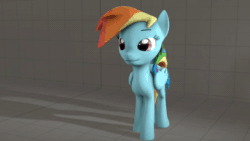 Size: 1280x720 | Tagged: safe, artist:neterixx, character:rainbow dash, species:pegasus, species:pony, 3d, animated, animation test, female, flying, no sound, solo, source filmmaker, tongue out, walking, webm