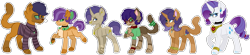 Size: 2553x563 | Tagged: safe, artist:king-justin, character:capper dapperpaws, character:rarity, parent:capper dapperpaws, parent:rarity, parents:capperity, ship:capperity, family, female, hybrid, interspecies offspring, male, offspring, shipping, simple background, straight, transparent background
