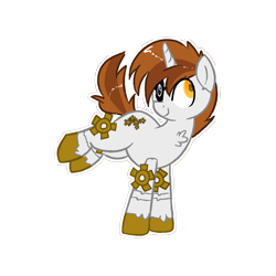 Size: 1280x1280 | Tagged: safe, artist:northwindsmlp, oc, species:pony, species:unicorn, eyepatch, male, simple background, solo, stallion, transparent background, white outline