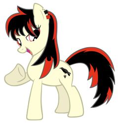 Size: 4776x5000 | Tagged: safe, artist:luckysmores, oc, oc only, oc:raven fear, species:earth pony, species:pony, bedroom eyes, fabulous, female, i'm fabulous, looking at you, mare, pointing at self, simple background, solo, transparent background