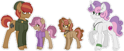 Size: 1024x422 | Tagged: safe, artist:king-justin, character:button mash, character:sweetie belle, parent:button mash, parent:sweetie belle, parents:sweetiemash, species:pony, family, female, male, offspring, shipping, straight, sweetiemash