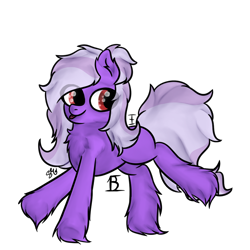 Size: 894x894 | Tagged: safe, artist:embroidered equations, artist:littlepony115, artist:poniesmine, oc, oc only, oc:aggie, species:earth pony, species:pony, blep, cute, female, fluffy, hair bun, highlights, hooves up, mare, purple, red eyes, shading, simple background, solo, tongue out, transparent background, unshorn fetlocks