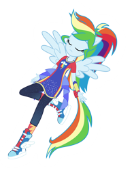 Size: 9000x11404 | Tagged: safe, artist:lincolnbrewsterfan, character:rainbow dash, species:pegasus, species:pony, equestria girls:forgotten friendship, g4, my little pony: equestria girls, my little pony:equestria girls, can't touch this, cool, epic, epic face, female, glow, leaning back, ponied up, serious, serious face, simple background, solo, super ponied up, transparent background, vector, you've got this