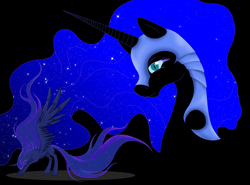 Size: 2152x1592 | Tagged: safe, artist:whitewing1, character:nightmare moon, character:princess luna, species:pony