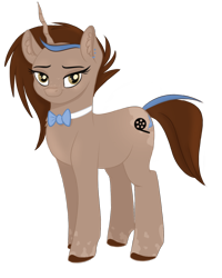 Size: 1200x1500 | Tagged: safe, artist:nyota71, derpibooru original, oc, oc only, oc:shadow feather, species:pony, species:unicorn, 2020 community collab, derpibooru community collaboration, body markings, bow tie, colored hooves, ear piercing, earring, female, jewelry, looking at you, mare, piercing, simple background, solo, spots, transparent background