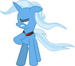 Size: 1920x1681 | Tagged: safe, artist:lincolnbrewsterfan, character:trixie, species:pony, species:unicorn, episode:magic duel, g4, my little pony: friendship is magic, alicorn amulet, blue pony, female, horn, mane, simple background, solo, transparent background, vector, windswept mane