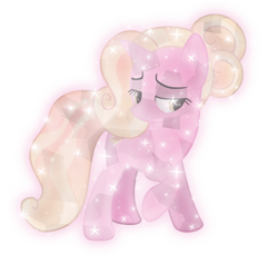 Size: 7000x6656 | Tagged: safe, artist:lincolnbrewsterfan, character:luster dawn, species:pony, species:unicorn, beautiful, bedroom eyes, crystalline, crystallized, female, glow, raised hoof, simple background, smiling, solo, sparkling, special, transparent background