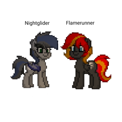 Size: 768x768 | Tagged: safe, artist:crystal wishes, oc, oc only, oc:flame runner, oc:flamerunner, oc:nightglider, species:bat pony, species:pegasus, species:pony, pony town, female, fixed, mare, simple background, transparent background