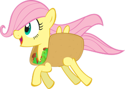 Size: 1024x734 | Tagged: safe, artist:finalflutter, character:fluttershy, filly, taco