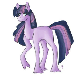 Size: 570x570 | Tagged: safe, artist:last-star-oc, character:twilight sparkle, species:earth pony, species:pony, g5 leak, leak, earth pony twilight, female, mare, redesign, simple background, solo, twilight sparkle (g5), white background