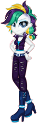 Size: 674x2068 | Tagged: safe, artist:fantarianna, character:rarity, episode:it isn't the mane thing about you, g4, my little pony: friendship is magic, my little pony:equestria girls, alternate hairstyle, clothing, female, hand on hip, jeans, midriff, pants, punk, punkity, ripped jeans, simple background, solo, transparent background