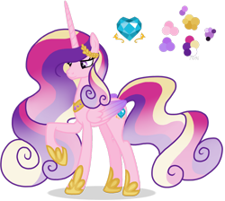 Size: 1280x1148 | Tagged: safe, artist:magicuniclaws, base used, character:princess cadance, species:alicorn, species:pony, color palette, female, flowing mane, laurel wreath, long mane, long tail, raised hoof, simple background, solo, transparent background, ultimate cadance