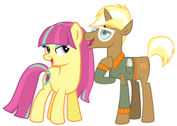 Size: 1046x750 | Tagged: safe, artist:hannaspeert123, artist:shnakes, edit, character:sour sweet, character:trenderhoof, species:pony, equestria girls ponified, female, male, ponified, shipping, sourhoof, straight