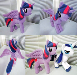 Size: 2495x2403 | Tagged: safe, artist:chochomaru, character:shining armor, character:twilight sparkle, character:twilight sparkle (alicorn), species:alicorn, species:pony, doll, female, irl, mare, photo, plushie, toy