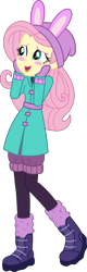 Size: 2270x7065 | Tagged: safe, artist:steyrrdash, character:fluttershy, equestria girls:holidays unwrapped, g4, my little pony: equestria girls, my little pony:equestria girls, spoiler:eqg series (season 2), clothing, female, simple background, solo, transparent background, vector, winter outfit