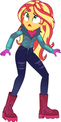 Size: 3200x6385 | Tagged: safe, artist:steyrrdash, character:sunset shimmer, equestria girls:holidays unwrapped, g4, my little pony: equestria girls, my little pony:equestria girls, spoiler:eqg series (season 2), boots, clothing, female, shoes, simple background, solo, transparent background, vector, winter outfit