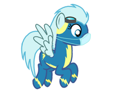Size: 1024x768 | Tagged: safe, artist:crystal wishes, oc, species:pegasus, species:pony, clothing, coronavirus, covid-19, face mask, female, flying, goggles, mare, ppe, simple background, solo, surgical mask, transparent background, uniform, wonderbolts, wonderbolts uniform