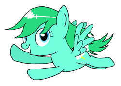 Size: 912x646 | Tagged: safe, artist:crystal wishes, oc, oc:lime storm, species:pegasus, species:pony, anime style, female, looking at you, mare, smiling, solo