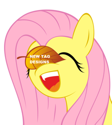 Size: 922x1024 | Tagged: safe, artist:stardustxiii, edit, character:fluttershy, derpibooru, female, happy, meta, smiling, solo, text