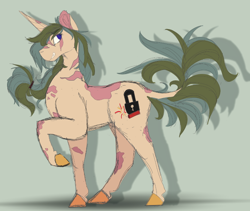 Size: 714x602 | Tagged: safe, artist:shirofluff, oc, oc:fire cracker, oc:scorcher, species:pony, species:unicorn, fallout equestria, burn marks, colored sketch, ghoul, undead