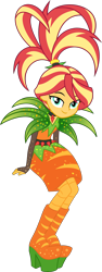 Size: 2830x7500 | Tagged: safe, artist:steyrrdash, character:sunset shimmer, equestria girls:holidays unwrapped, g4, my little pony: equestria girls, my little pony:equestria girls, spoiler:eqg series (season 2), clothing, cornucopia costumes, dress, female, fingerless gloves, gloves, hairstyle, high heels, jewelry, necklace, o come all ye squashful, shoes, simple background, solo, transparent background, vector