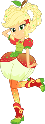 Size: 2770x7530 | Tagged: safe, artist:steyrrdash, character:applejack, equestria girls:holidays unwrapped, g4, my little pony: equestria girls, my little pony:equestria girls, spoiler:eqg series (season 2), alternate hairstyle, boots, clothing, cornucopia costumes, female, hairstyle, high heel boots, high heels, o come all ye squashful, shoes, simple background, solo, transparent background, vector