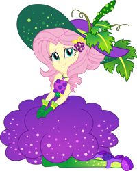 Size: 4000x5000 | Tagged: safe, artist:steyrrdash, character:fluttershy, equestria girls:holidays unwrapped, g4, my little pony: equestria girls, my little pony:equestria girls, spoiler:eqg series (season 2), bare shoulders, clothing, cornucopia costumes, female, food, gloves, grapes, hairstyle, hat, high heels, jewelry, necklace, o come all ye squashful, shoes, simple background, sleeveless, solo, strapless, transparent background, vector