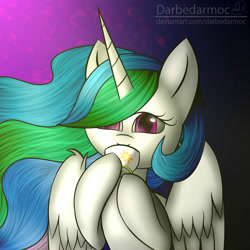 Size: 2000x2000 | Tagged: safe, artist:darbedarmoc, character:princess celestia, species:alicorn, species:pony, cute, cutelestia, drinking, female, flowing mane, mare, morning, morning ponies, solo, tea