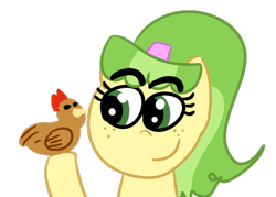 Size: 505x361 | Tagged: safe, artist:krabbshack, character:chickadee, character:ms. peachbottom, episode:games ponies play, g4, my little pony: friendship is magic