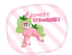 Size: 1300x1000 | Tagged: safe, artist:xbeautifuldreamerx, oc, oc only, oc:sweet strawberry, species:earth pony, species:pony, female, mare, simple background, solo, transparent background