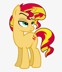 Size: 820x951 | Tagged: safe, artist:theedgyduck, edit, character:sunset shimmer, species:pony, species:unicorn, male, rule 63, simple background, solo, stallion, sunset glare, sunset shimmer is not amused, unamused, vector, vector edit, white background
