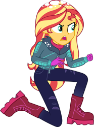 Size: 2230x3000 | Tagged: safe, artist:steyrrdash, character:sunset shimmer, equestria girls:holidays unwrapped, g4, my little pony: equestria girls, my little pony:equestria girls, spoiler:eqg series (season 2), angry, clothing, eg vector, female, simple background, solo, transparent background, winter outfit