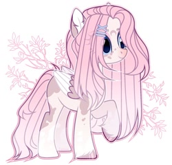 Size: 1024x983 | Tagged: safe, artist:toffeelavender, oc, species:pegasus, species:pony, female, mare, simple background, solo, two toned wings, white background, wings