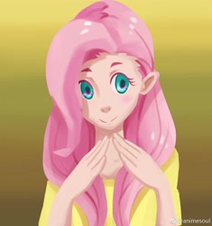 Size: 1600x1700 | Tagged: safe, artist:animesoul, part of a set, character:fluttershy, species:human, female, humanized, solo
