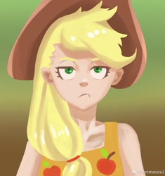 Size: 1600x1700 | Tagged: safe, artist:animesoul, part of a set, character:applejack, species:human, female, humanized, solo