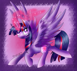 Size: 2551x2350 | Tagged: safe, artist:mysteryart716, character:twilight sparkle, character:twilight sparkle (alicorn), species:alicorn, species:pony, g4, 2015, female, glowing horn, horn, mare, solo