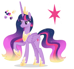Size: 1280x1196 | Tagged: safe, artist:magicuniclaws, base used, character:twilight sparkle, character:twilight sparkle (alicorn), species:alicorn, species:pony, episode:the last problem, g4, my little pony: friendship is magic, crown, cutie mark, female, folded wings, grin, hoof shoes, jewelry, mare, peytral, princess twilight 2.0, raised hoof, regalia, simple background, smiling, solo, transparent background, wings