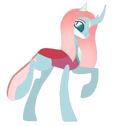 Size: 482x529 | Tagged: safe, artist:echabi, character:ocellus, species:changedling, species:changeling, species:reformed changeling, g4, changedling queen, female, older, queen ocellus, raised hoof, simple background, solo, transparent background