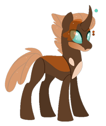 Size: 428x506 | Tagged: safe, artist:echabi, oc, oc:solaris, species:changeling, species:reformed changeling, g4, brown changeling, simple background, solo, transparent background