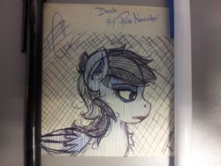 Size: 3264x2448 | Tagged: safe, artist:palenarrator, character:rainbow dash, female, solo, sticky note, traditional art