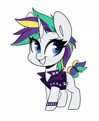 Size: 1680x2048 | Tagged: safe, artist:sakukitty, character:rarity, species:pony, species:unicorn, episode:it isn't the mane thing about you, g4, my little pony: friendship is magic, alternate hairstyle, cute, female, heart eyes, mare, punk, punkity, raribetes, simple background, smiling, solo, white background, wingding eyes