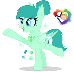 Size: 1280x1239 | Tagged: safe, artist:magicuniclaws, oc, oc:pandora jinx, species:changepony, g4, bat wings, female, hybrid, simple background, solo, transparent background, wings