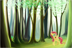 Size: 4496x3000 | Tagged: safe, artist:tgolyi, character:fluttershy, absurd resolution, female, forest, solo, vector