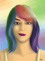 Size: 774x1032 | Tagged: safe, artist:verygood91, character:rainbow dash, female, humanized, solo