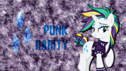 Size: 1920x1080 | Tagged: safe, artist:ahsokafan100, artist:blackgryph0n, artist:cheezedoodle96, character:rarity, species:pony, species:unicorn, g4, alternate hairstyle, cutie mark, punk, punkity, solo, wallpaper